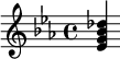 {\key c \minor <es' g' bes' des''>}