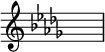 {\key des\major\override Staff.TimeSignature.stencil=##f \skip 1}\layout {indent = #0 line-width = #26 ragged-last = ##f}