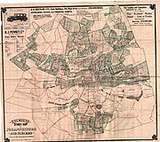 Op hierdie straatkaart van Johannesburg van 1929 was Kenington die stad se mees oostelike voorstad.