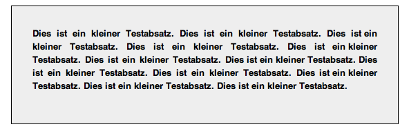 Da Text is so formatiat, wia des CSS-Beispui des voagibt.