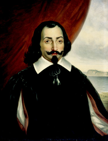 Portrait of Champlain by Théophile Hamel , in the collection of Le Citadelle, Quebec City, Quebec.