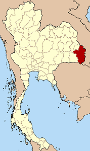 Map of Thailand highlighting the province