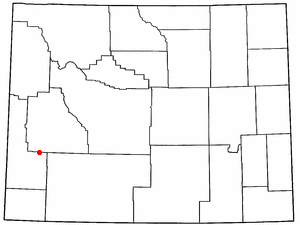 Location of La Barge, Wyoming