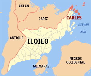 Mapa han Iloilo nga nagpapakita kon hain nahamumutangan an Carles