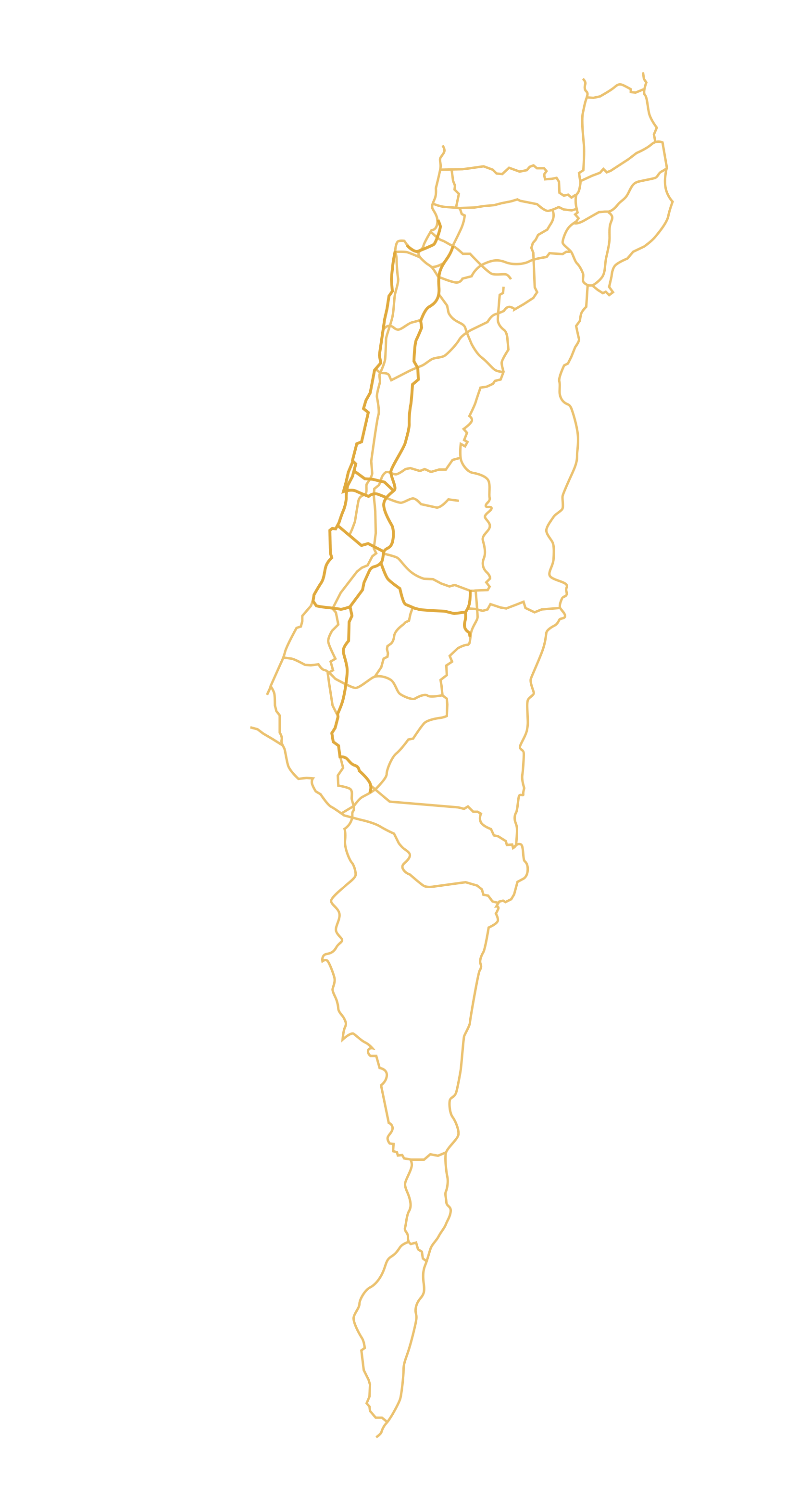 Israeli-Palestinian conflict detailed map