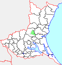 友部町の県内位置図