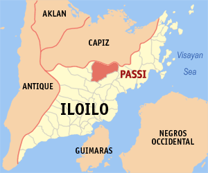 Map of Iloilo showing the location of Passi City