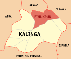 Mapa han Kalinga nga nagpapakita kon hain nahamutang an Pinukpuk