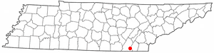 Location of Ooltewah, Tennessee