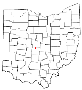 Location of Worthington, Ohio