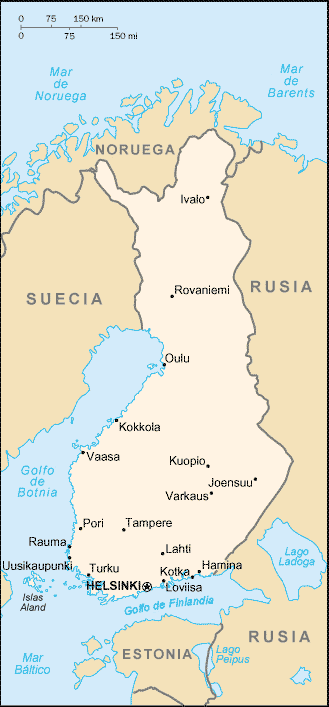 Map of Finland