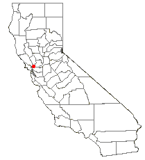 Location of Vallejo, California