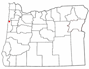 Location of Otis, Oregon