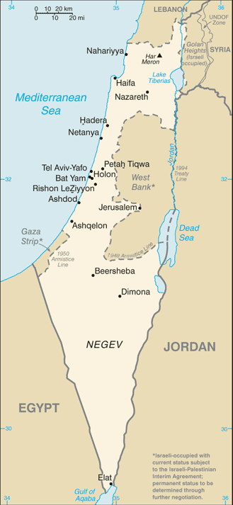 Map of Israel