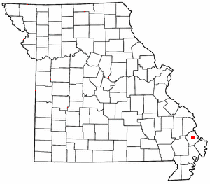 Location of Benton, Missouri