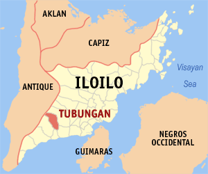 Mapa han Iloilo nga nagpapakita kon hain nahamutang an Tubungan