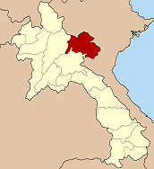 Map of Laos highlighting the province