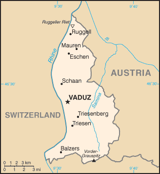 Map of Liechtenstein