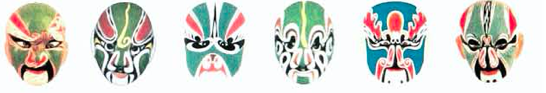 Green beijing opera mask