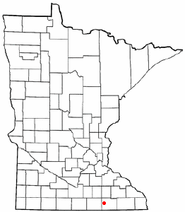 Location of Austin, Minnesota