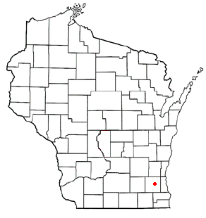 Location of Waukesha, Wisconsin