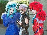 Jeugdige liefhebbers van visual kei in Tokio, 1998