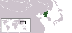 Location of North Korea