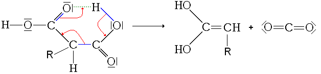 Décarboxylation de la molécule précédente