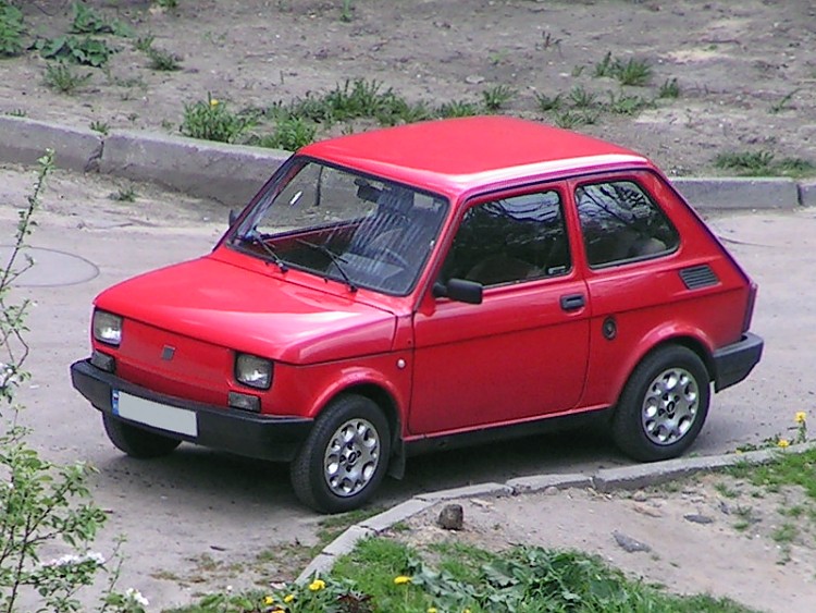 Polsk version av Fiat 126 där bilen kallades Fiat 126p "Maluch".