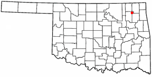 Location of Chelsea, Oklahoma