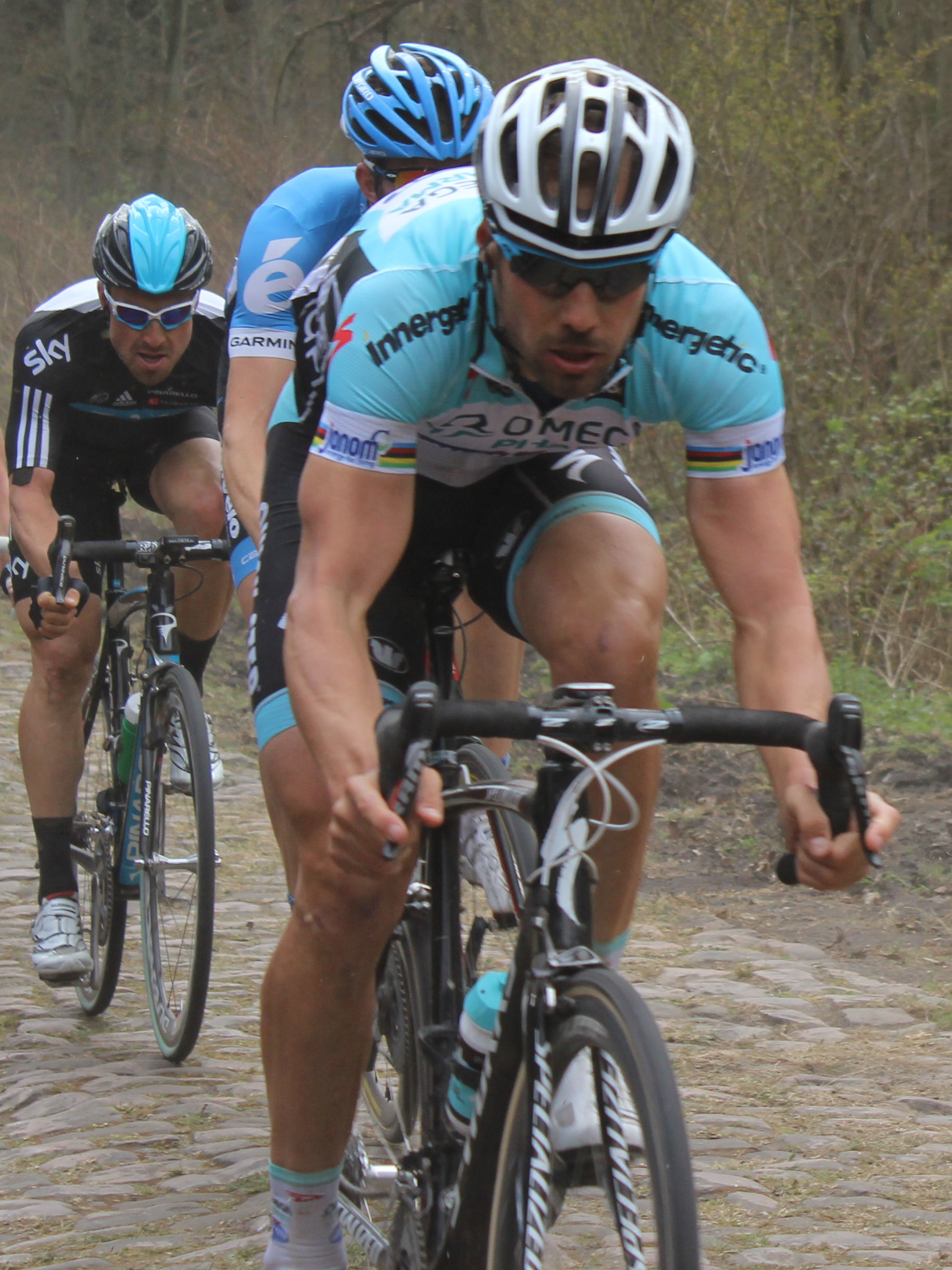 300 Tom Boonen, Johan Vansummeren og Bernhard Eisel.