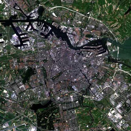 Satellite image of Amsterdam