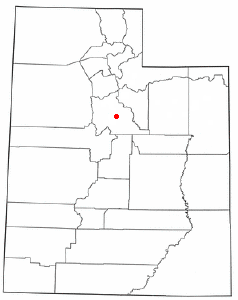 Location of Spanish Fork, Utah