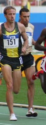 Mohammed Moustaoui tijdens Wereldatletiekfinale 2007