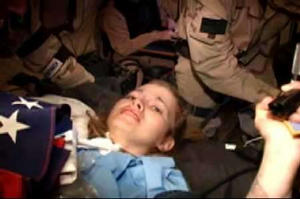 Jessica Lynch being rescued in Iraq