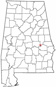 Location of Tallassee, Alabama