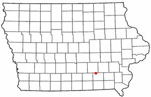 Location of Kirkville, Iowa