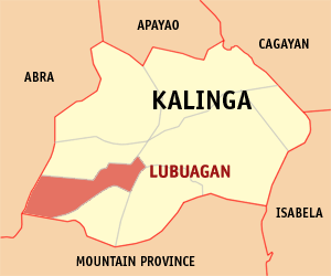 Mapa han Kalinga nga nagpapakita kon hain nahamutang an Lubuagan