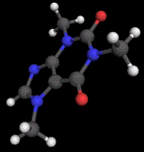 Caffeine molecule diagram