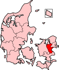 Contea di Roskilde – Localizzazione