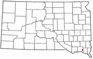 Location of Volin, South Dakota