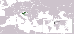 Location of Croatia