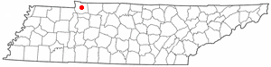 Location of Dover, Tennessee