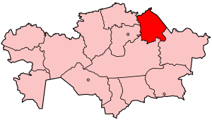 Map of Kazakhstan showing Pavlodar province.