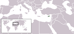 Location of Northern Cyprus