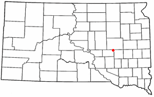 Location of Alpena, South Dakota