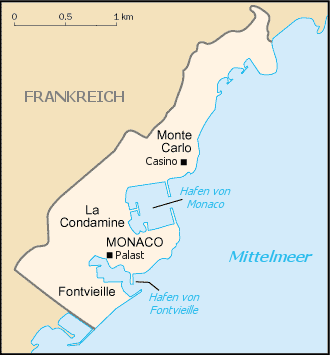 Map of Monaco