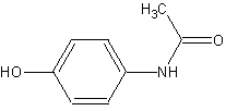 Chemical structure of acetaminophen