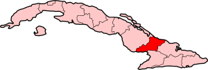 Map showing Las Tunas Province in Cuba