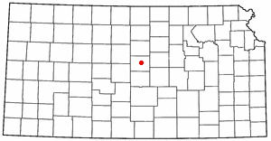 Location of Fort Harker (1867-1872)